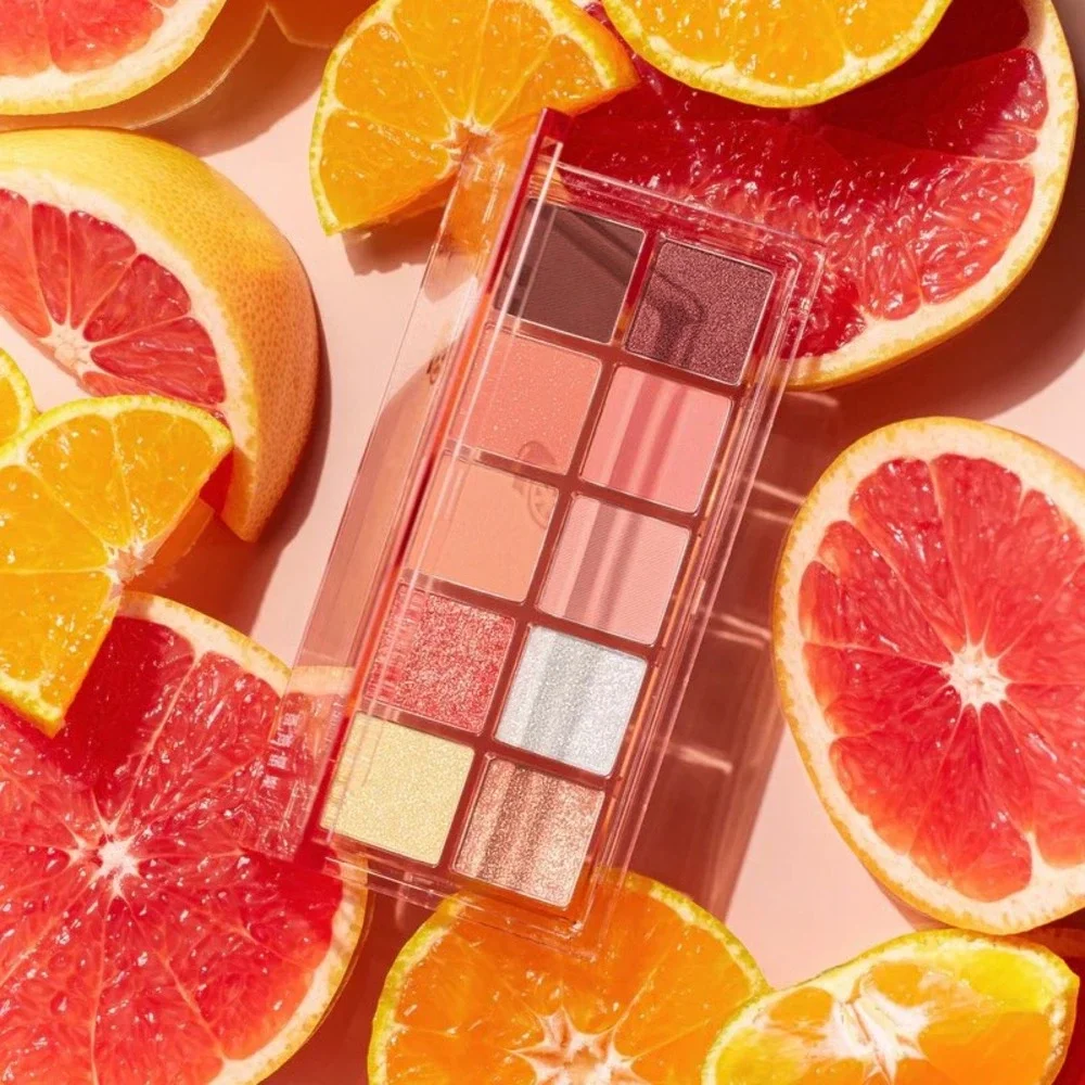 Peach C Seasonal Blending Eyeshadow Palette 04 Sunlit‎ Citrus Korean Makeup 8.3g